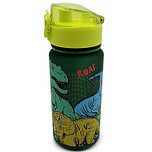 Drinkfles - Dinosaurussen - Dinosauria - Ecozen - Groen met Pop Top - 350ml - 17,5x7cm