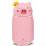 Bioloco - Thermosfles Kind RVS - Varken met Kroontje - Dubbelwandig - 320ml