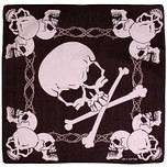 Bandana / Doek - Skulls and Bones & Barbed Wire - Katoen - 50x50cm