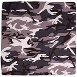 Bandana / Doek - Urban Camouflage - Zwart/Grijs/Wit - Katoen - 50x50cm