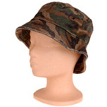 Junglehoed-Vissershoed Vintagelook Woodland Camouflage Donker 