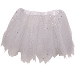 Tutu voor kinderen organza wit met glitters