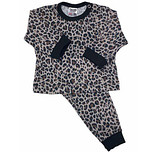 Kinderpyjama - Wildlife/Luipaard - Print Beige/Bruin - Beeren