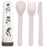 BioLoco Bestekset PLA - Japanse Takjes - Lepel/Vork/Mes - Herbruikbaar - 16cm