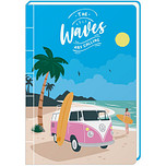 Notitieboek VW Volkswagen T1 Busje - A5 STEENPAPIER - The Waves Are Calling - Originele Licentie - Gelinieerd