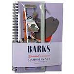 Notitieboekje A5 Ring Gebonden - Hond Barks Bertrand Franse Bulldog - met 6-delige Schrijfset