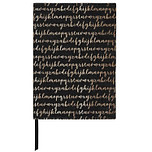 Boekomslag Alfabet gouden letters - Maat S - Voor boeken tot 19,5cm - 100% Katoen