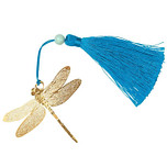 Boekenlegger metaal met kwast Libelle - 7,5x10x3cm