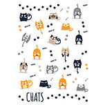 Stickers - Katten Getekend - Scrapbook Hobby DIY - 2 Stickervellen - 0.5-4.5cm - 98 Stuks