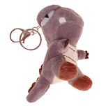 Sleutelhanger/Tashanger Dinosaurus T-rex Grijs - 12x6x4,5cm