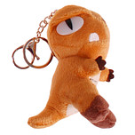 Sleutelhanger/Tashanger Dinosaurus T-rex Lichtbruin - 12x6x4,5cm