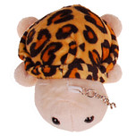 Sleutelhanger/Tashanger Schildpad - Beige met geel en oranje - 11x8x4,5cm