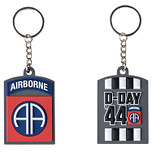 Sleutelhanger PVC 82nd Airborne D-Day 44 - Fostex WW2 Series - 6x4,5cm
