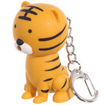 Sleutelhanger - Tijger Zoo Keypers - Led Lampje & Geluid - 5,5x3x5cm