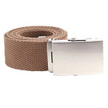 Koppelriem/Tropenkoppel canvas met schuifgesp - Khaki/Beige