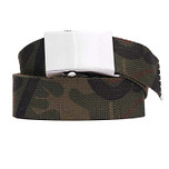 Koppelriem/Tropenkoppel canvas met schuifgesp - Camouflage groen - Woodland