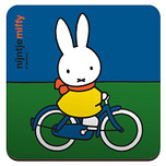 Onderzetter - Nijntje Fietst - Blauw/Groen - Kurk - 9,5x9,5