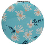 Make-up spiegeltje Pick of the Bunch lichtblauw met Margrietjes - 7cm