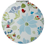 Compact Make Up Spiegeltje Julie Dodsworth Gekleurde Bloemetjes en Lavendel - Wit - 6,5cm