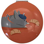 Make-Up Spiegeltje - Hond Bertrand Franse Bulldog Croissants - Barks - 6,5cm