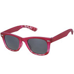Meisjeszonnebril fuchsia transparant montuur kunststof gemeleerd 5-8jr - 100% UV cat 3