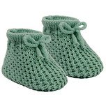 Babyslofjes Saliegroen - Gebreid met vetertje