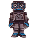 Strijkapplicatie Robot Grijs-Blauw 7x3,5cm