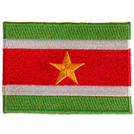 Strijkapplicatie 8x6cm vlag Suriname