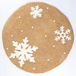 Onderzetter Vilt Winter Gingerbread - Beige/Wit - 35 cm - Fairtrade 