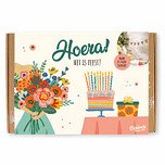 Blossombs Giftbox DIY Feestslinger 9x - Hoera het is feest - Maak je eigen slinger - Geschenkverpakking - 100% Biologisch