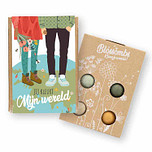 Blossombs Giftbox Mini - Jij kleurt mijn wereld - 4x Bloemzaadbommetjes - 100% Biologisch
