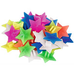 Spaakdecoratie Gekleurde Sterretjes - Glow in the Dark - 36 stuks 