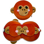 Reiskussen & Slaapmasker - Orang-Oetan - Relaxeazzz Adoramals - Oranjebruin - 15x19x10cm/19x27x7cm