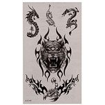 Plaktatoeage - Neptattoo - Japanse Draken & Tijger & Schorpioen - Zwart - 4-5,5x2cm & 9x6cm & 9x4cm