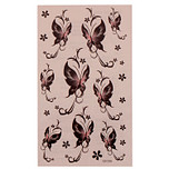 Plaktatoeage - Neptattoo - Vlinders & Bloemen - Zwart/Grijs/Roze - 3,5x2cm & 6x3cm & 7x4cm