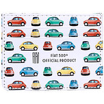 Kaarthouder Fiat 500 Retro - Stoffen RFID-Bescherming Anti-Skim - Originele Licentie - 7,5x10x0,2cm