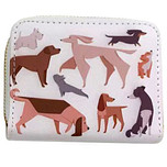 Portemonnee Diverse Getekende Honden - Barks - Compact Formaat met Rondrits - 9x11x2cm