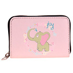 Leuke witte portemonnee met groen olifantje - 14x10cm