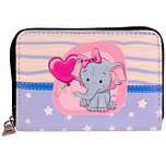 Gekleurde portemonnee lief olifantje met ballon - 14x10cm