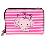 Gestreepte portemonnee met schattig olifantje - 14x10cm