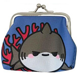 Knipportemonnee - Haai Adoramals Zeeleven - Blauw - 8x9x1,5cm