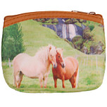 Kleine portemonnee met 2 pony's - 11x9cm