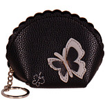 Portemonneetje rits met Vlinder zwart - 12x10cm