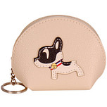 Portemonneetje rits met Hondje beige - 12x10cm