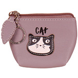 Portemonneetje rits met Poezenhoofd/Cat Taupe/Grijs - 11x8cm