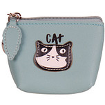Portemonneetje rits met Poezenhoofd/Cat Blauw/Groen - 11x8cm