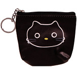 Portemonneetje rits zwart met zwarte kattenkop - Cat is always right - 10x11cm