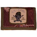 Klittenband Portemonnee Bush camo US Marines Skull - 13x8,5cm