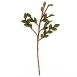 Vilten Decoratie Bruine Tak met Groene blaadjes - 45cm