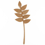 Vilten Decoratie Beige Tak met Beige Blaadjes - 42cm